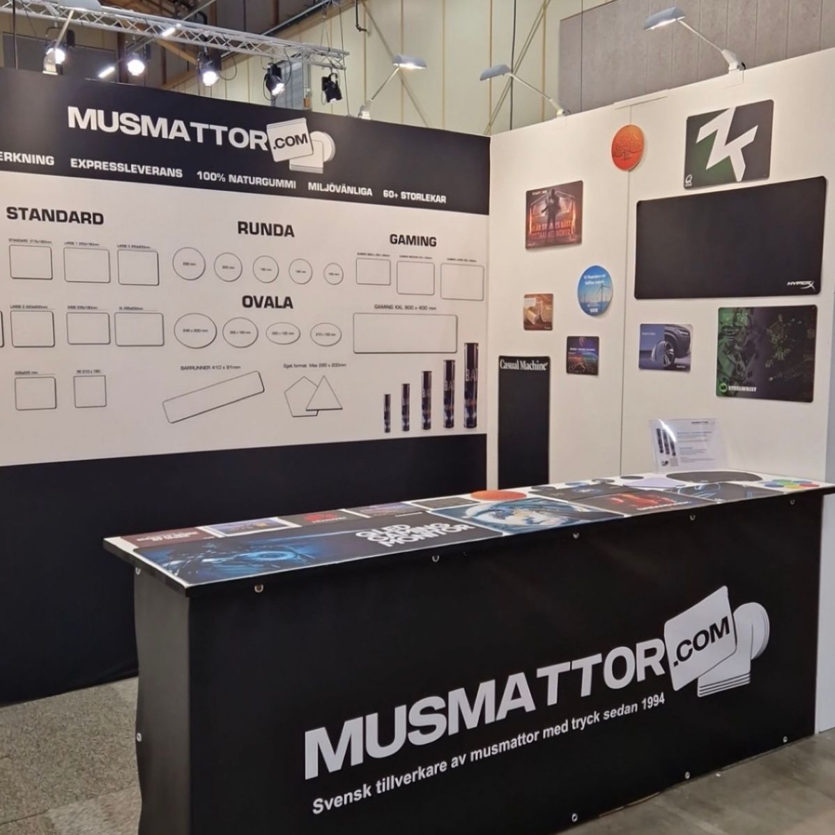 Musmattor med tryck i alla storlekar