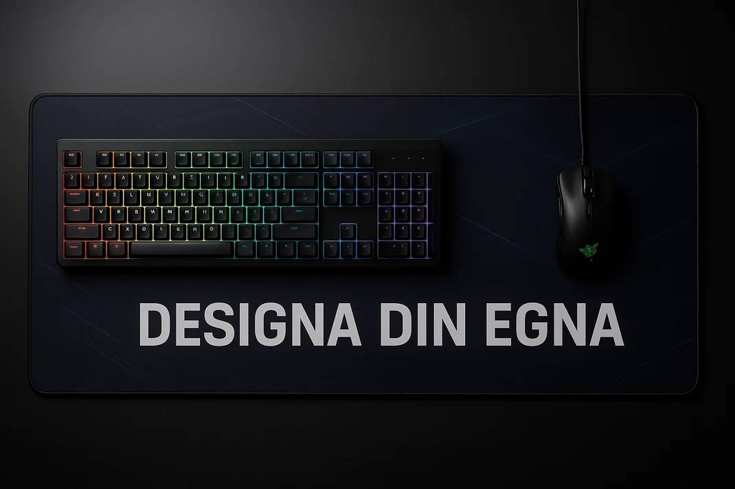 designa egen gaming musmatta med tryck